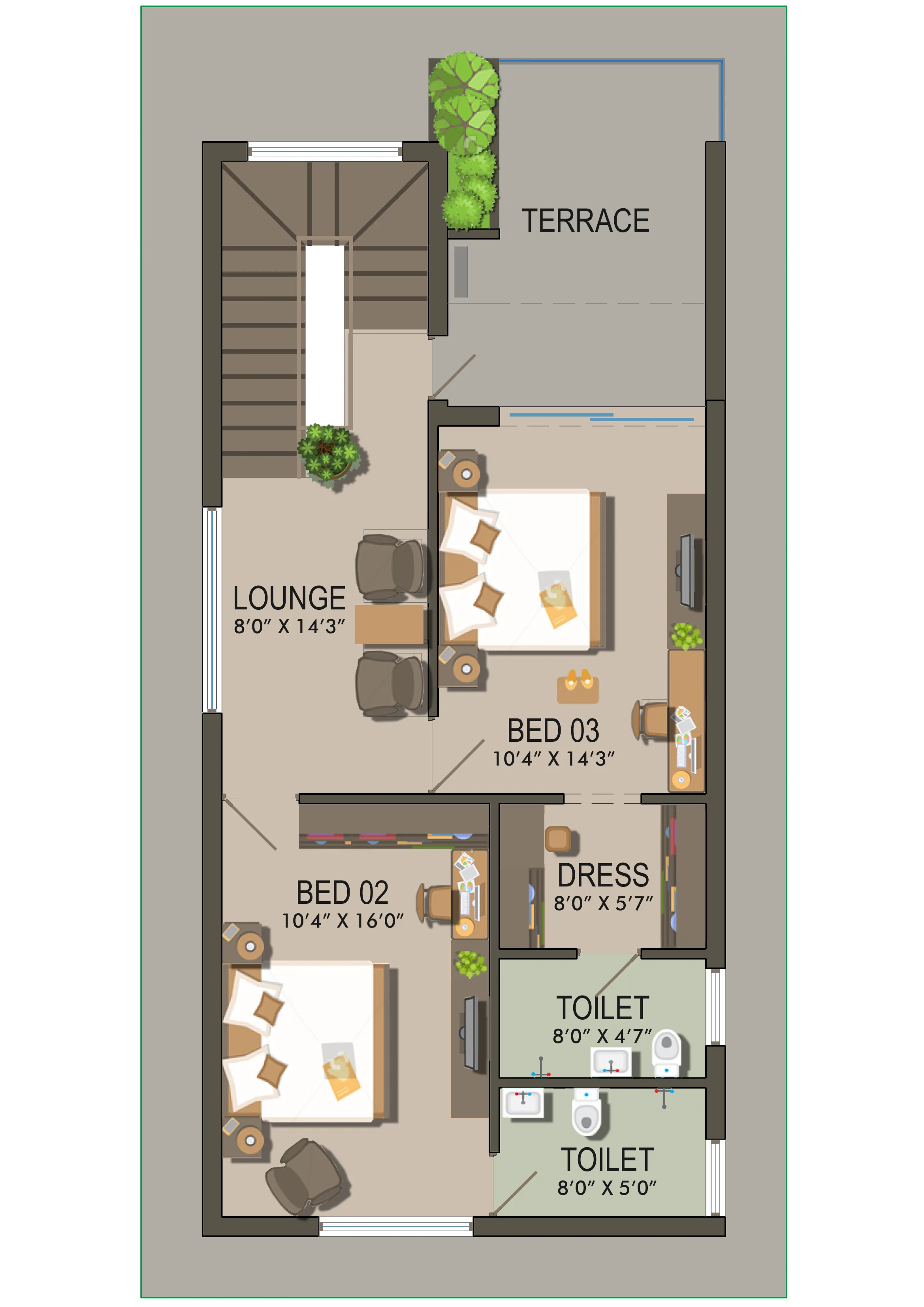 N Facing Type 1 First Floor